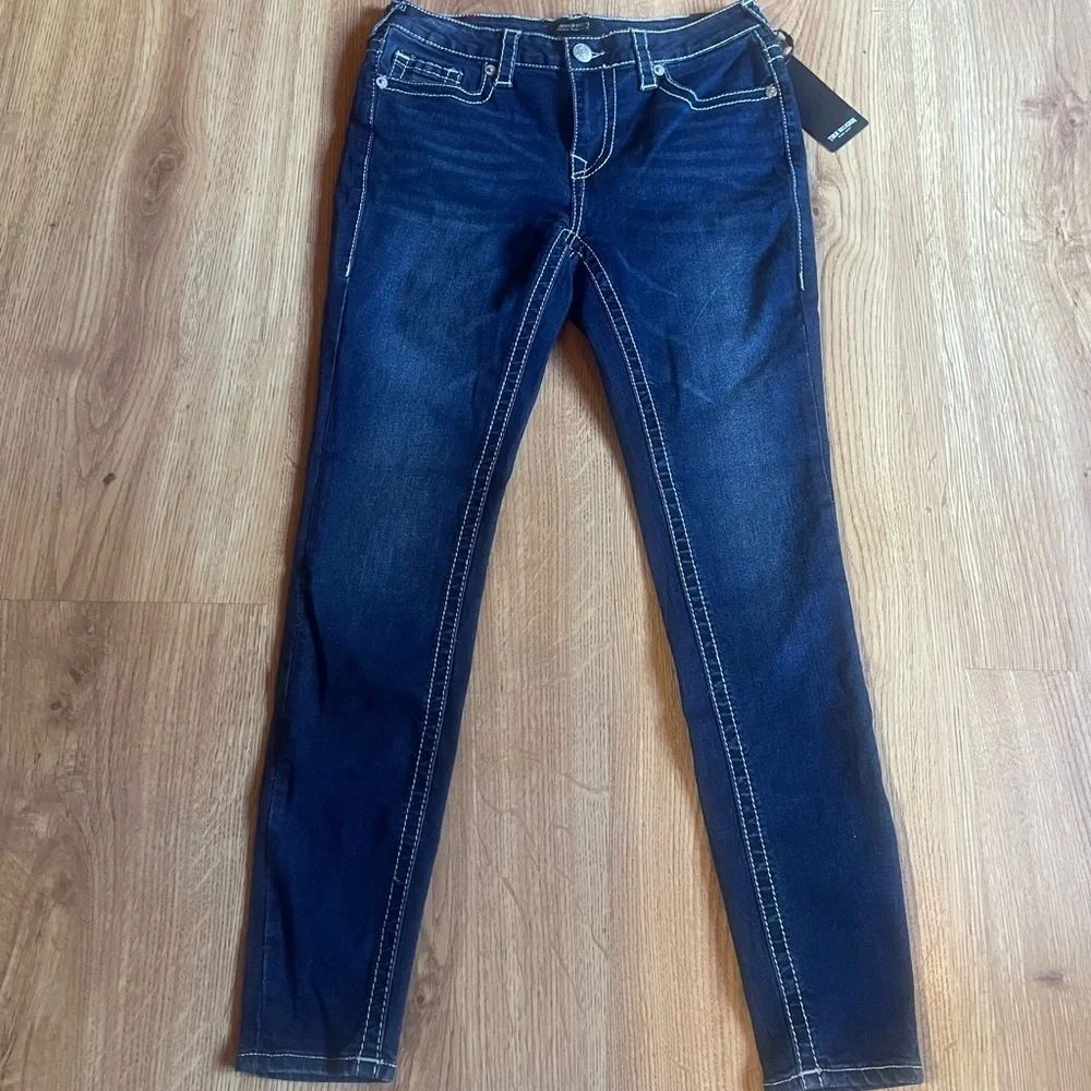 NWT True Religion Jennie Curvy Mid Rise Super Skinny Jeans - Picture 8 of 8